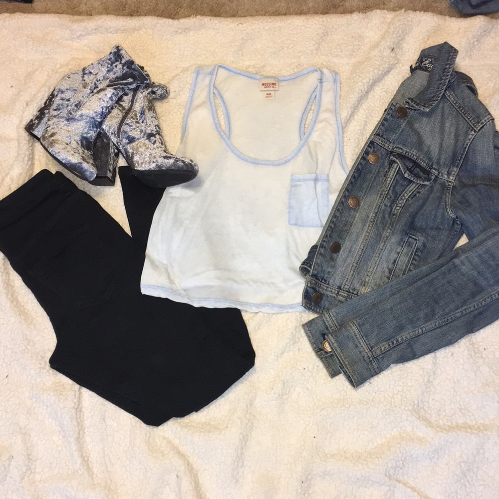 Light blue crop top